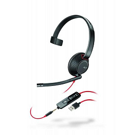 Plantronics BlackWire C5210-A - проводная гарнитура (jack 3.5/USB-A)