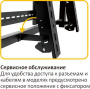 Для видеостен для панелей 43"-70", VESA макс. 600x400мм, до 70кг, микрорегулировки. Сервисное положение - POP-OUT + наклон.