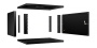 Cabeus, WSC-05D-6U55/45m-BK, шкаф телекоммуникационный настенный 19" 6U, серия LIGHT разборный, дверь металл, цвет черный