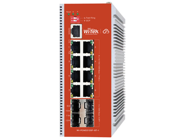 WI-TEK WI-PCMS312GF-BT-I, промышленный коммутатор