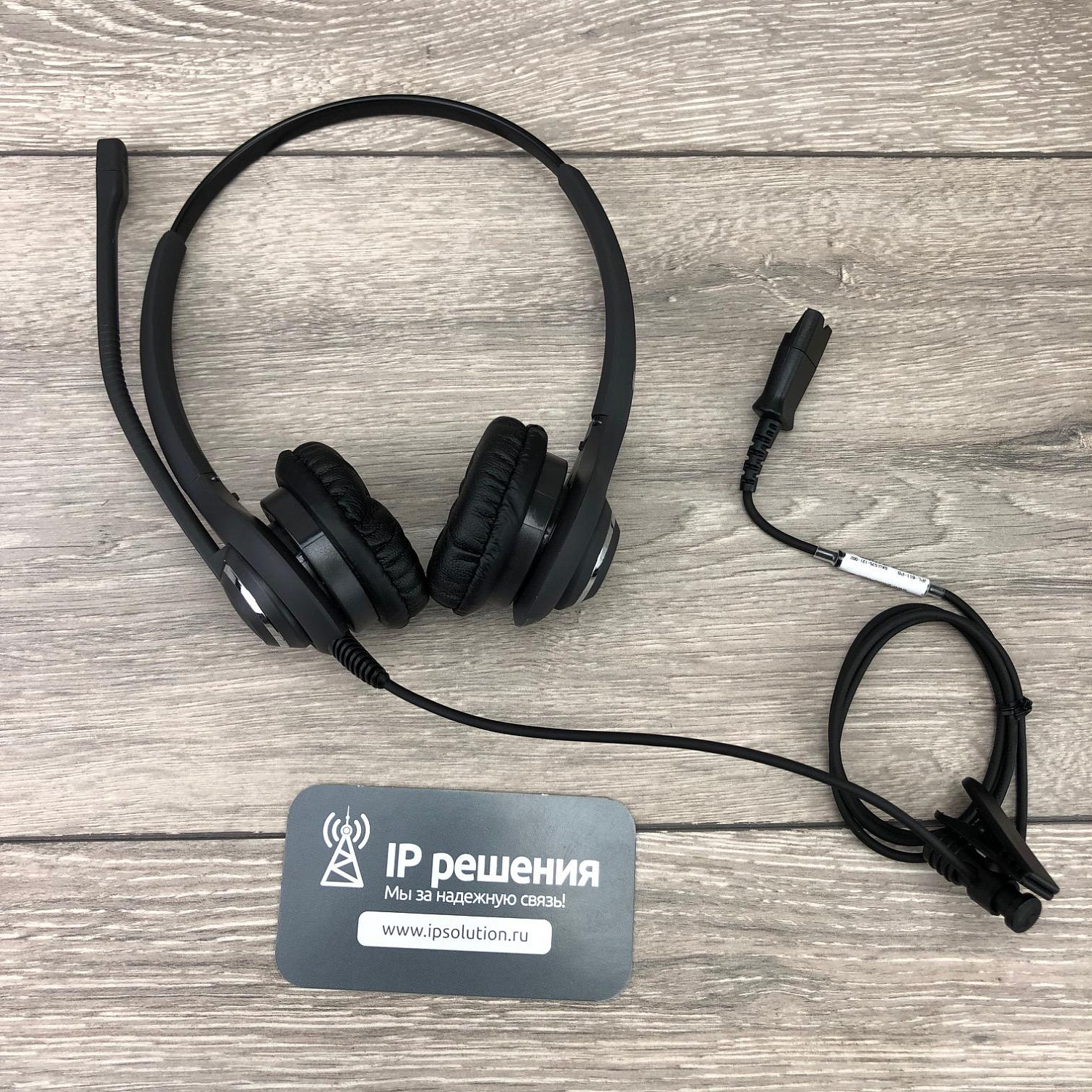 JPL-611-PB - профессиональная проводная гарнитура с шумоподавлением, разъем QD, два динамика