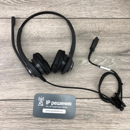 JPL-611-PB - профессиональная проводная гарнитура с шумоподавлением, разъем QD, два динамика