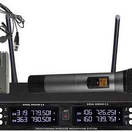 Радиомикрофон BKR KX-D3840 (Два ручных + два петличных)