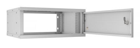 Cabeus, WSC-05D-4U55/45m, шкаф телекоммуникационный настенный 19" 4U, серия LIGHT разборный, дверь металл, цвет серый