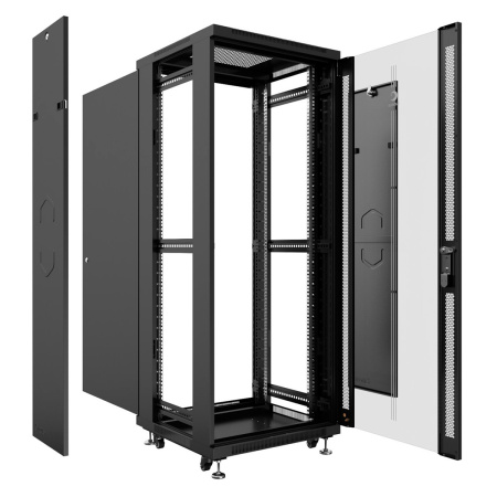 Cabeus SH-05C-27U60/60-BK, шкаф монтажный телекоммуникационный 19" 27U 600x600x1388mm (ШхГхВ), цвет черный (RAL 9004) Cabeus SH-05C-27U60/60-BK, шкаф монтажный телекоммуникационный 19" 27U 600x600x1388mm (ШхГхВ), цвет черный (RAL 9004)