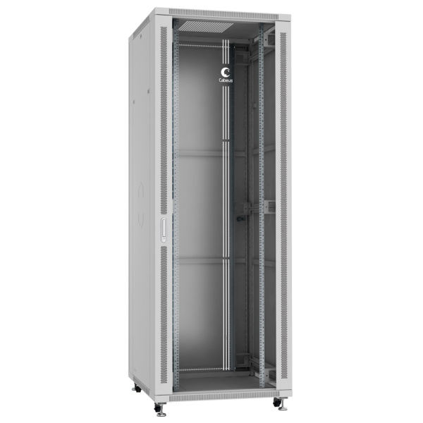 Cabeus, SH-05C-47U80/80, шкаф монтажный телекоммуникационный 19" 47U 800x800x2277mm (ШхГхВ), цвет серый (RAL 7035)
