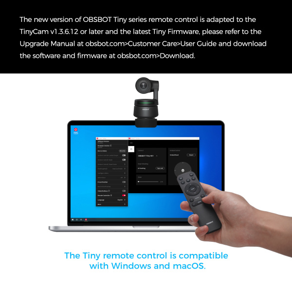 Obsbot Tiny Series Remote, пульт управления камерами Tiny Obsbot Tiny Series Remote, пульт управления камерами Tiny