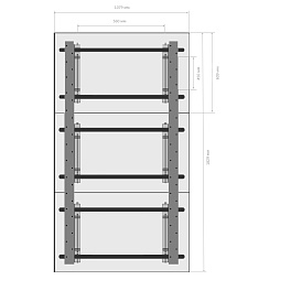 Prestel KIT13-4935WL, готовая видеостена 1х3