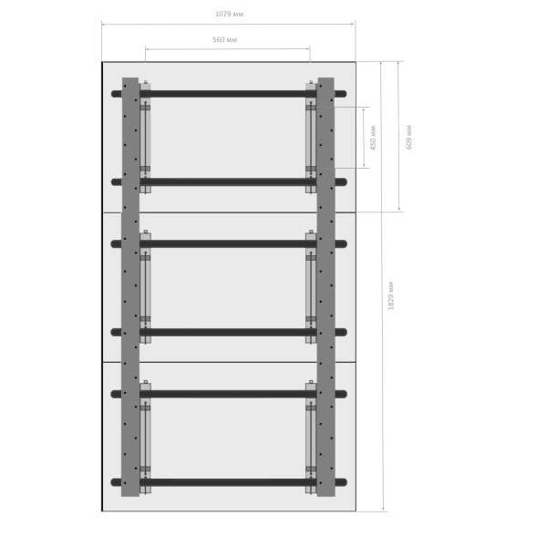 Prestel KIT13-4935WL, готовая видеостена 1х3