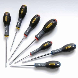 Stanley 0-65-438 - Набор отверток "FatMax" под прямой шлиц с параллельным и расширяющимся жалом и под шлицы "Phillips" и "Pozidriv" (7 шт.)