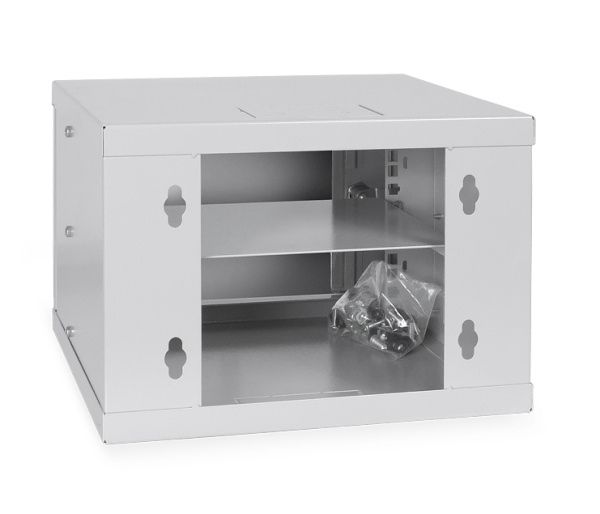 Cabeus, WSC-4Um, шкаф телекоммуникационный настенный 10" 4U 326x300x225mm (ШхГхВ) дверь металл