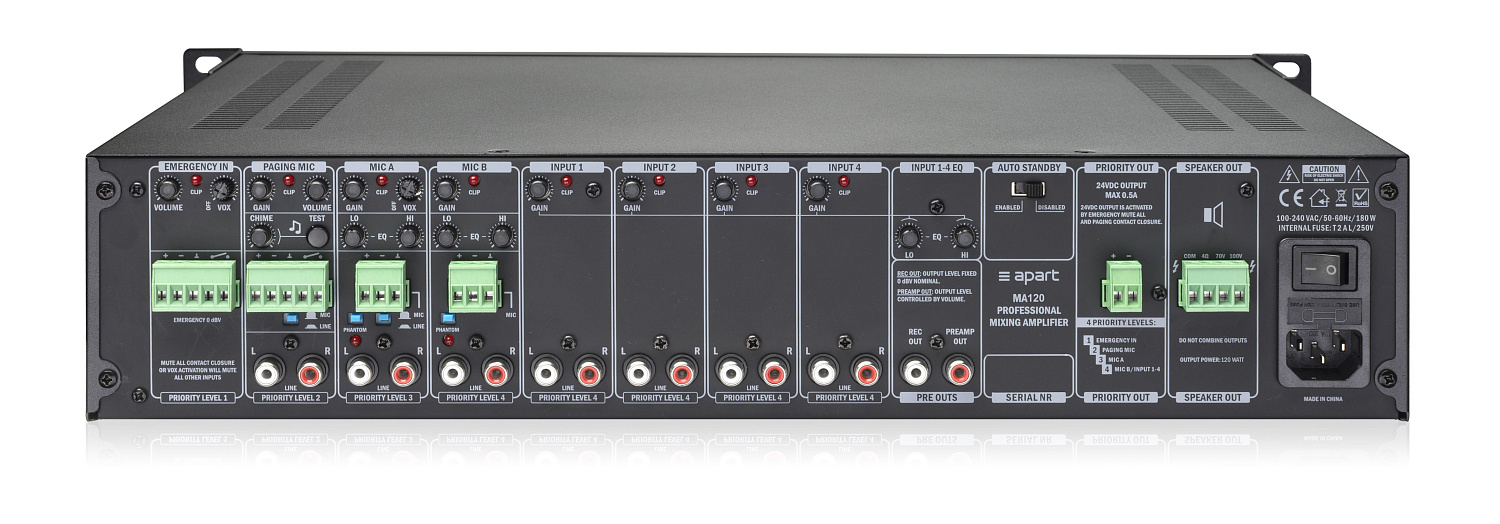 Микшер усилитель APart MA120 Микшер усилитель APart MA120