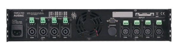 AUDAC SMQ350, четырехканальный низкоомный усилитель AUDAC SMQ350, четырехканальный низкоомный усилитель
