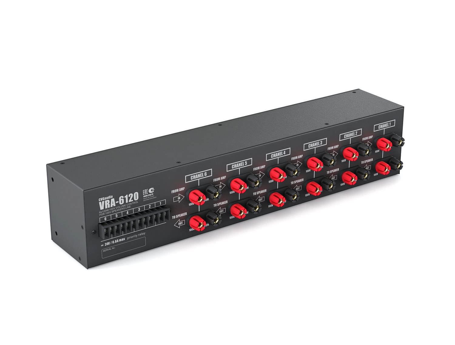 CVGaudio VRA-6120, шестиканальный регулятор громкости CVGaudio VRA-6120, шестиканальный регулятор громкости