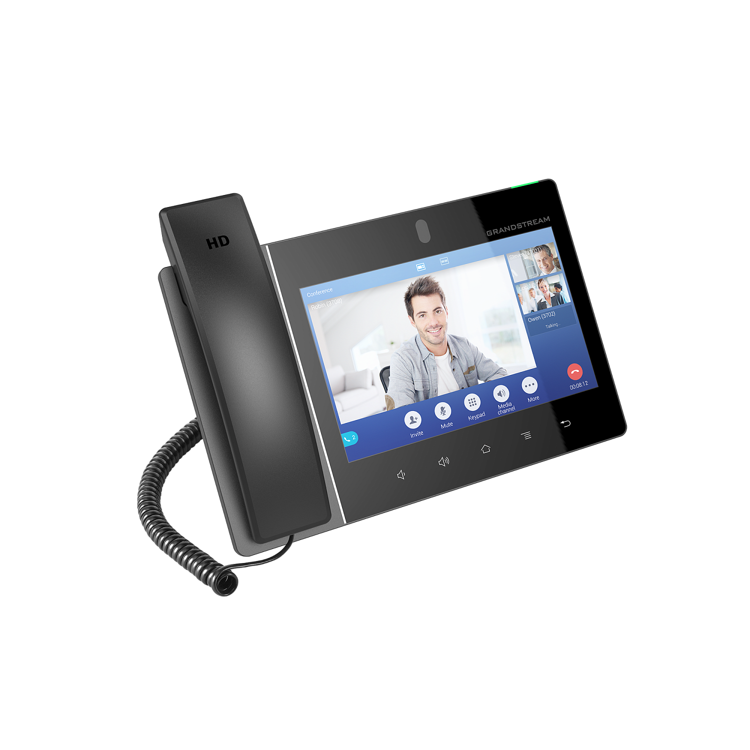 Grandstream GXV3380 - IP видеотелефон. 16 SIP аккаунтов, 16 линий, 8" (1280×800) мультитач экран, PoE, (1GbE)Gigabit Ethernet, Wi-Fi, Bluetooth