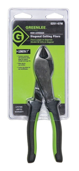 Greenlee 0251-07M - бокорезы прямые, усиленные (Cr-V сталь, 17,8 см) Greenlee 0251-07M - бокорезы прямые, усиленные (Cr-V сталь, 17,8 см)