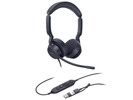 Yealink UH44 Dual UC USB-C/A, гарнитура бинауральная проводная