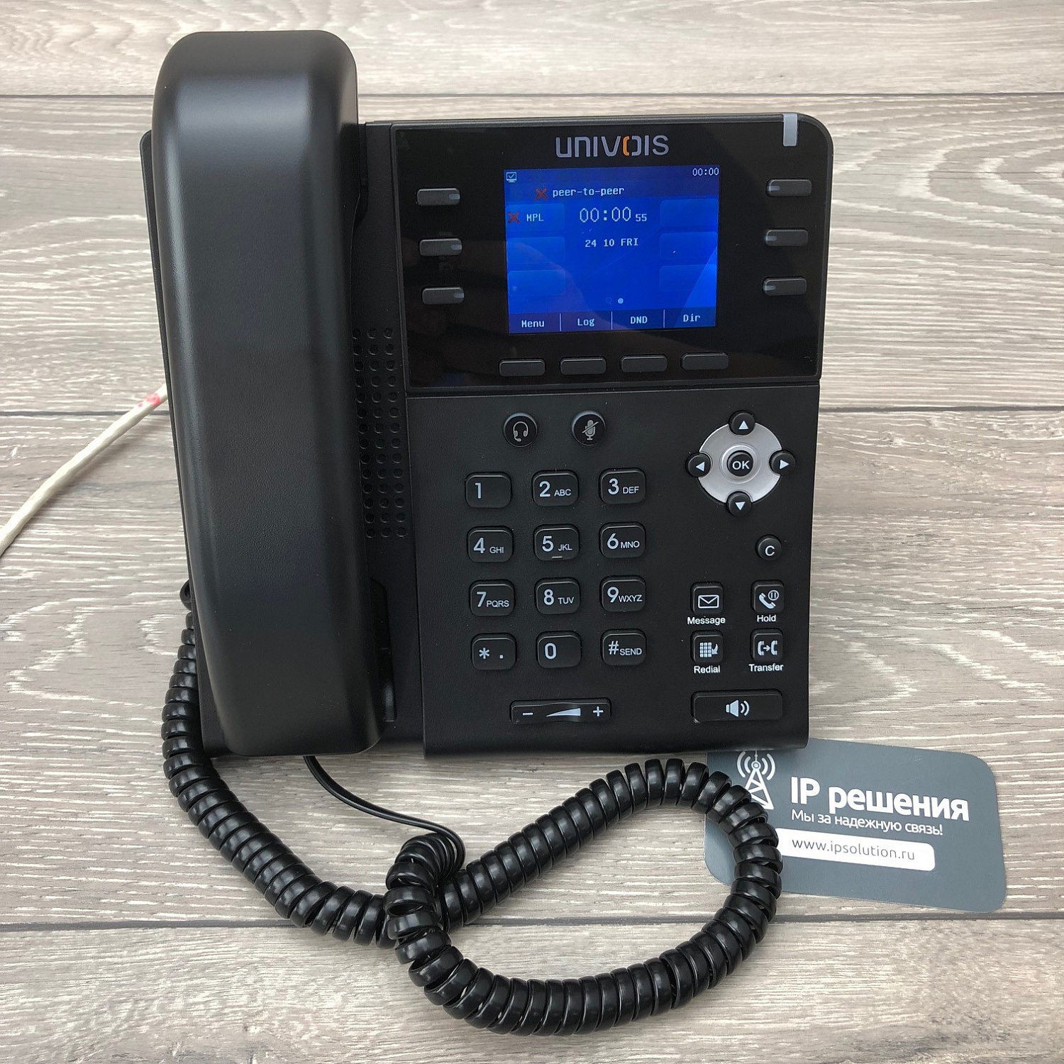 UNIVOIS U3S, IP-телефон, 6 SIP аккаунтов, RJ9 порт, HD Voice, POE, Bluetooth UNIVOIS U3S, IP-телефон, 6 SIP аккаунтов, RJ9 порт, HD Voice, POE, Bluetooth