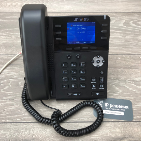 UNIVOIS U3S, IP-телефон, 6 SIP аккаунтов, RJ9 порт, HD Voice, POE, Bluetooth UNIVOIS U3S, IP-телефон, 6 SIP аккаунтов, RJ9 порт, HD Voice, POE, Bluetooth