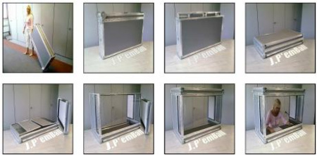 Настольная кабина для одного переводчика (ширина столешницы 80 см)