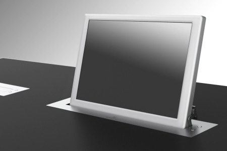 Широкоформатный (FULL HD) выдвижной моторизированный монитор 21,5'' с наклоном в 20 градусов