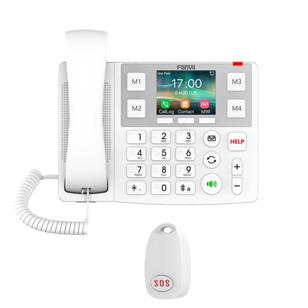 Комплект для пожилых людей (ip-телефон+кнопка SOS) №1