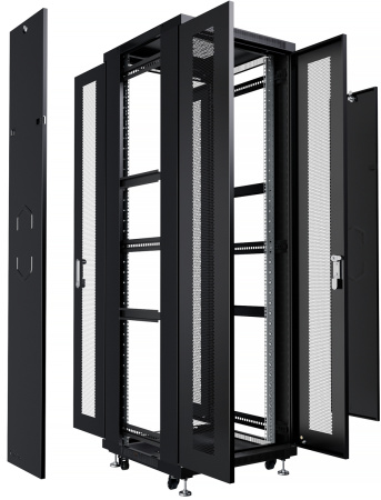 Cabeus, ND-05C-42U60/120-BK, шкаф монтажный телекоммуникационный 19" 42U 600x1200x2055mm (ШхГхВ), цвет черный (RAL 9004) Cabeus, ND-05C-42U60/120-BK, шкаф монтажный телекоммуникационный 19" 42U 600x1200x2055mm (ШхГхВ), цвет черный (RAL 9004)