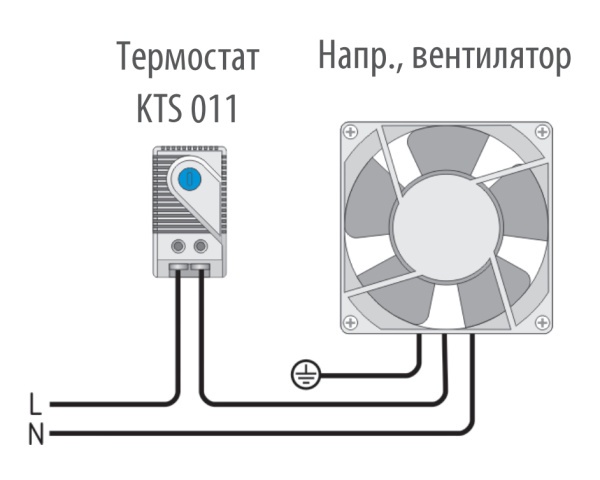Cabeus, KTS011, термостат нормально-разомкнутый 0-60°C для охлаждения, с креплением Cabeus, KTS011, термостат нормально-разомкнутый 0-60°C для охлаждения, с креплением