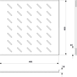 Cabeus, SH-J018-FC-800m, полка 19" перфорированная глубиной 600 мм для напольных шкафов глубиной 800 мм