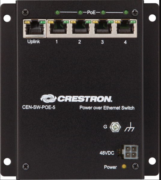 Crestron CEN-SW-POE-5, 5-портовый коммутатор PoE