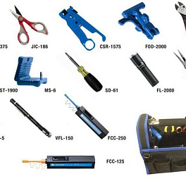 Jonard TK-160 - набор инструмента для оптоволокна с очистителями 1,25 и 2,5 мм и VFL