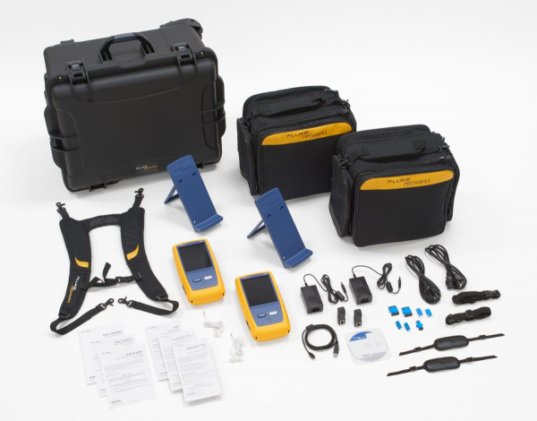 Fluke Networks DSX2-8000-PRO INT - кабельный тестер DSX-8000 (2 GHz) на платформе Versiv2, в комплекте c Quad OTDR, Quad OLTS модулями, видеомикроскопом, набором катушек, кабелей и средств очистки оптических коннекторов
