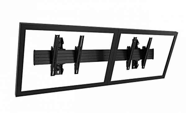 Настенное крепление Chief LWM2x1U серии Menu Board для конфигурации 2x1, 40-55", до 56.7 кг (на один дисплей), наклон +0°, -20°, VESA любая ширина x 100 - 400 mm