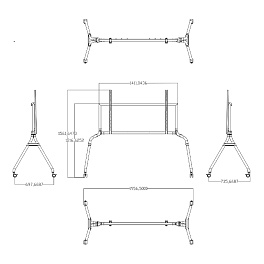 Prestel FS-LSP86105G, напольная мобильная стойка для экранов
