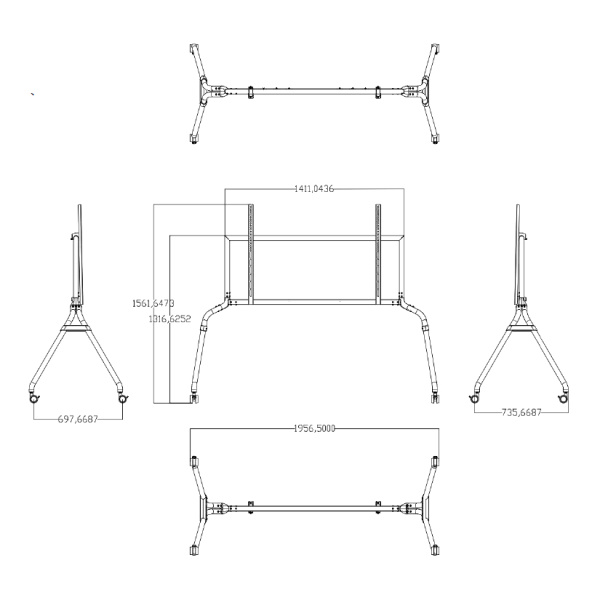 Prestel FS-LSP86105G, напольная мобильная стойка для экранов