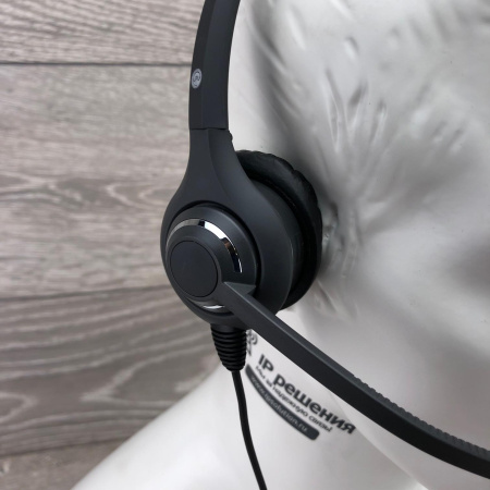 JPL-611-PB - профессиональная проводная гарнитура с шумоподавлением, разъем QD, два динамика