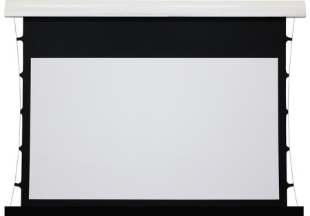 Экран с электроприводом Kauber Red Label Tensioned BT Cinema, 77" 16:9 Clear Vision, 96x170 см. дроп 80 см., длина корпуса 202 см.