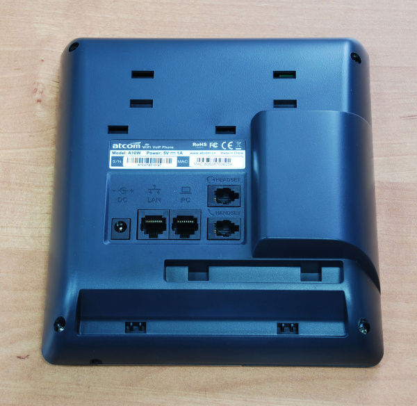 ATCOM A10W, IP-телефон, чб LCD 3", Wi-Fi 802.11bgn, 2x10/100TX, 1 SIP линия, БП в комплекте