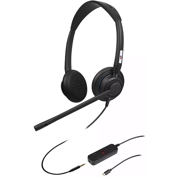 VoiceXpert VXH-700DJ-C, проводная гарнитура для офиса (USB-C и 3.5 мм), аналог Plantronics BlackWire C3225