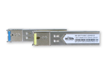 WI-TEK WI-SFP10SC-20KM, комплект оптических трансиверов SFP WDM