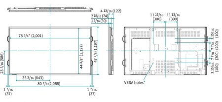 90" ЖК-монитор, полная LED, 700 Кд, 1920х1080, 4.000:1, Горизонтально/Вертикально, 2xDisplayPort, 2xDVI, 2xHDMI, VGA, 2xRS232, LAN, 2х10W speakers, 24/7, 75 кг, UV2A