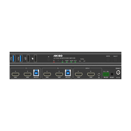 Prestel KVM-4KU3H22, KVM-переключатель HDMI 2.0b 2х2 USB 3.0