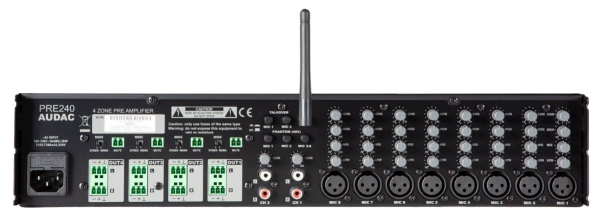 AUDAC PRE240, стереофонический матричный микшер-предусилитель AUDAC PRE240, стереофонический матричный микшер-предусилитель