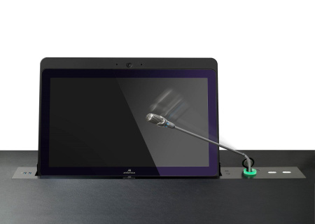 Выдвижной моторизированный монитор 21,5'' Full HD с наклоном в 20 градусов и выдвижным механизмом для микрофона