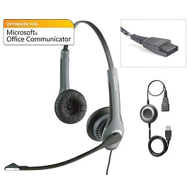 Jabra GN2000 IP MS OC DUO QD, универсальная профессиональная телефонная гарнитура