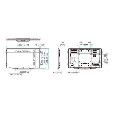 Информационный дисплей Sharp PN80TH5 (80", 4K UHD)