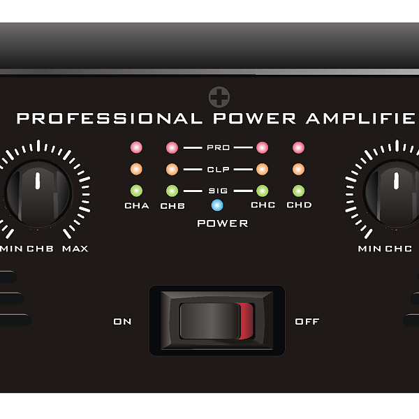 ITC TS-4200PD, стерео усилитель 4×120W@8Ω,4×200W@4Ω