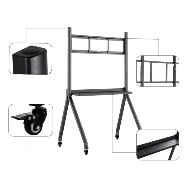 Prestel MOB-6586, мобильная напольная стойка для интерактивной панели 65-86"