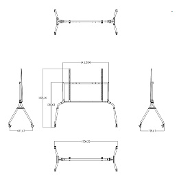 Prestel FS-LSP110W, напольная мобильная стойка 110"