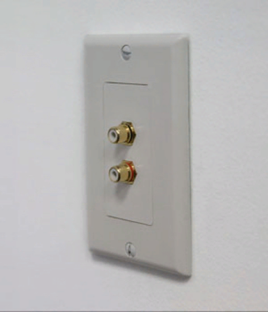 CVGaudio WLP02-R, декоративная розетка для подключения сигнального двухканального кабеля